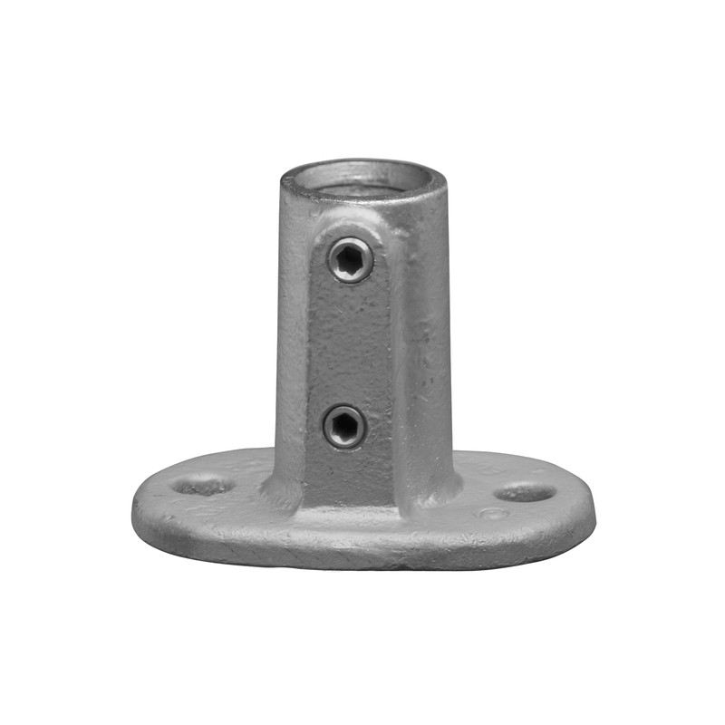 Railing Base FlangeTyp 12D, 42,4 mm, Galvanized (Klemp) - Round Tubefittings Railing Base FlangeTyp 12D, 42,4 mm, Galvanized (Klemp) - Round Tubefittings