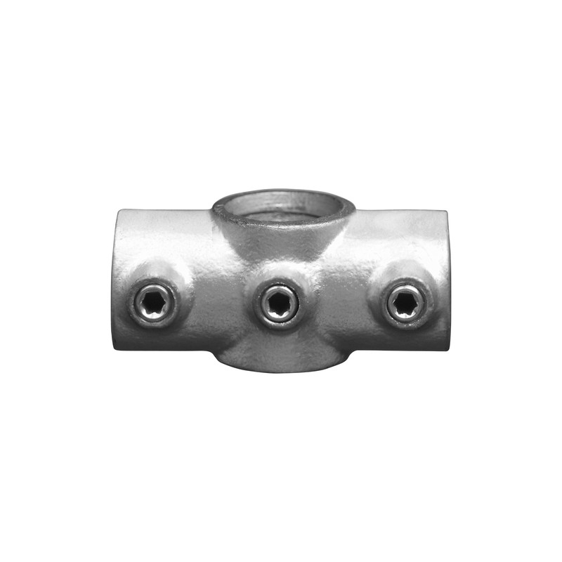 Two Socket CrossTyp 22DE, 42,4 mm - 48,3 mm, Galvanized (Klemp) - Round Tubefittings Two Socket CrossTyp 22DE, 42,4 mm - 48,3 mm, Galvanized (Klemp) - Round Tubefittings