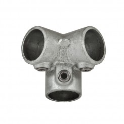 Coin supérieur à trois voies 90° Typ 18D, 42,4 mm, Galvanisé (Klemp)