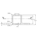 Oogdeel dubbele lip Typ 56S-40, 40 mm, Zwart (Klemp) Oogdeel dubbele lip Typ 56S-40, 40 mm, Zwart (Klemp)