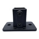 Eckige Fußplatte Typ 12S, 40 mm, Schwarz (Klemp) Eckige Fußplatte Typ 12S, 40 mm, Schwarz (Klemp)