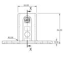 Vierkante voetplaat Typ 12S, 40 mm, Thermisch verzinkt (Klemp) Vierkante voetplaat Typ 12S, 40 mm, Thermisch verzinkt (Klemp)