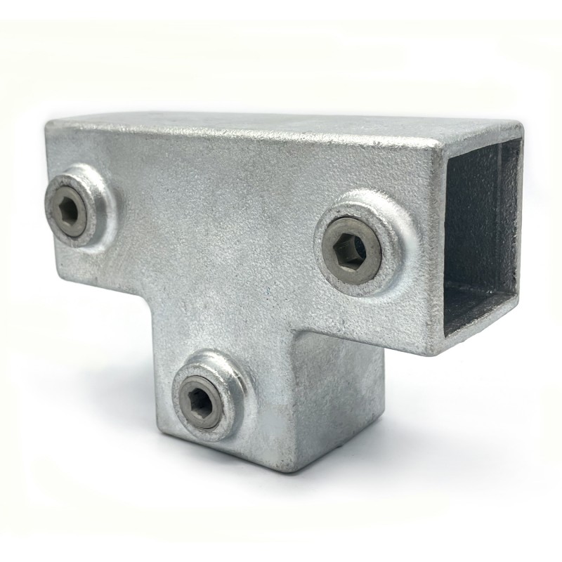 Lang T-stuk Typ 4S-40, 40 mm, Thermisch verzinkt (Klemp) - Vierkante buiskoppelingen Lang T-stuk Typ 4S-40, 40 mm, Thermisch verzinkt (Klemp) - Vierkante buiskoppelingen