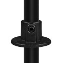 Łącznik ścienny - stopa okrągła przelotowa Typ 10TD, 42,4 mm, Czarny (Klemp)