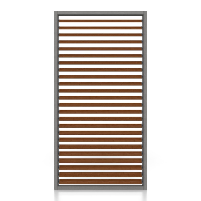 Parete laterale con lamelle per pergola - Legno, Grafite / Noce (Klemp) - Lamelle per pergola Parete laterale con lamelle per pergola - Legno, Grafite / Noce (Klemp) - Lamelle per pergola