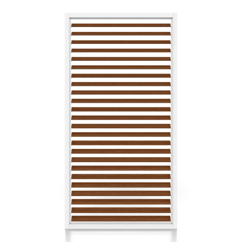 Panel de lamas para pérgola - Madera, Blanco / Nogal (Klemp) - Paneles para pérgolas Panel de lamas para pérgola - Madera, Blanco / Nogal (Klemp) - Paneles para pérgolas