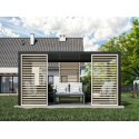 Pergola lamellenwand overkapping - Ruw hout (Klemp) Pergola lamellenwand overkapping - Ruw hout (Klemp)