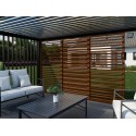 Paroi latérale pour pergola - Bois, Noyer (Klemp) Paroi latérale pour pergola - Bois, Noyer (Klemp)