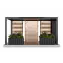 Paroi latérale pour pergola - Bois, Noyer (Klemp) Paroi latérale pour pergola - Bois, Noyer (Klemp)