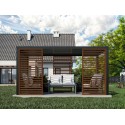 Paroi latérale pour pergola - Bois, Noyer (Klemp) Paroi latérale pour pergola - Bois, Noyer (Klemp)