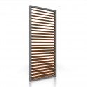 Parete laterale con lamelle per pergola - Legno, Grafite / Noce (Klemp) Parete laterale con lamelle per pergola - Legno, Grafite / Noce (Klemp)