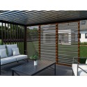 Paroi latérale pour pergola - Bois, Noyer / Graphite (Klemp) Paroi latérale pour pergola - Bois, Noyer / Graphite (Klemp)