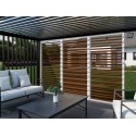 Parete laterale con lamelle per pergola - Legno, Bianco / Noce (Klemp) Parete laterale con lamelle per pergola - Legno, Bianco / Noce (Klemp)