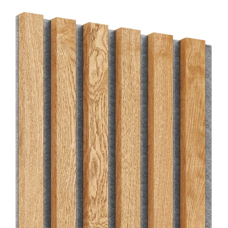 Lamellenleisten aus MDF auf Filz 275 x 30 cm Eichenfurnier (Klemp) - MDF Lamellen auf Filz Lamellenleisten aus MDF auf Filz 275 x 30 cm Eichenfurnier (Klemp) - MDF Lamellen auf Filz