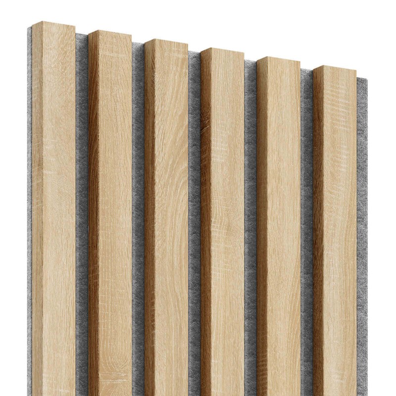 MDF latten op vilt 275x30 cm Sonoma eik (Klemp) - MDF lamellen op vilt MDF latten op vilt 275x30 cm Sonoma eik (Klemp) - MDF lamellen op vilt
