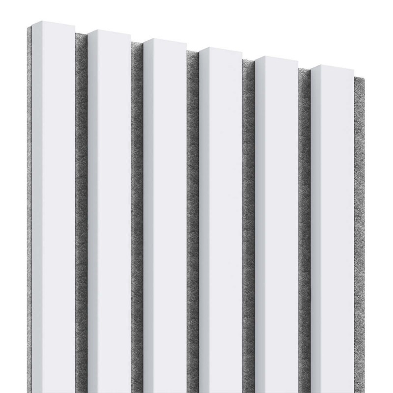 MDF latten op vilt 275x30 cm Wit (Klemp) - MDF lamellen op vilt MDF latten op vilt 275x30 cm Wit (Klemp) - MDF lamellen op vilt