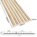Lamas sobre tablero HDF 30x275 cm Roble de Sonoma/Blanca (Klemp) Lamas sobre tablero HDF 30x275 cm Roble de Sonoma/Blanca (Klemp)