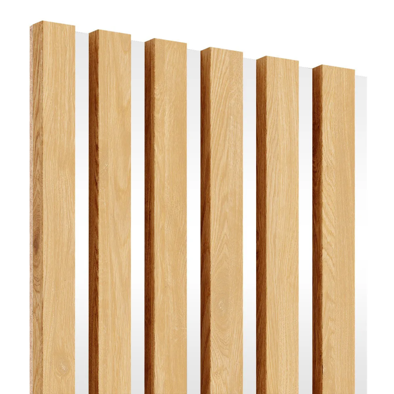 Lamele MDF na płycie HDF 30x275 cm - Dąb naturalny/Biały (Klemp) - Lamele na płycie Lamele MDF na płycie HDF 30x275 cm - Dąb naturalny/Biały (Klemp) - Lamele na płycie