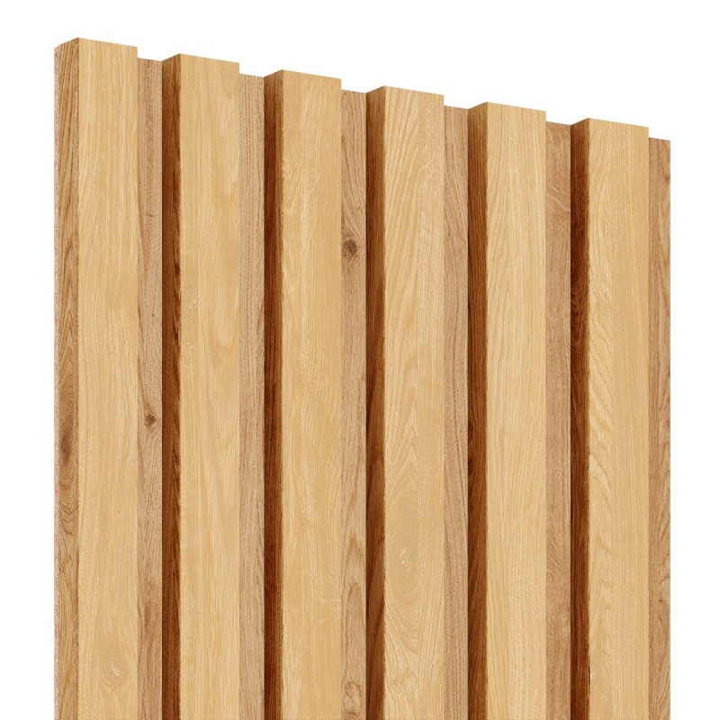 Lamas sobre tablero HDF 30x275 cm Roble natural (Klemp) - Lamas de MDF sobre panel Lamas sobre tablero HDF 30x275 cm Roble natural (Klemp) - Lamas de MDF sobre panel