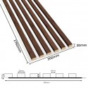 Lamas sobre tablero HDF 30x275 cm Nuez/Blanca (Klemp) Lamas sobre tablero HDF 30x275 cm Nuez/Blanca (Klemp)