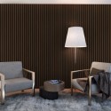 Lamele MDF na płycie HDF 30x275 cm - Orzech/Biały (Klemp) Lamele MDF na płycie HDF 30x275 cm - Orzech/Biały (Klemp)