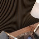 Laths on HDF board 30x275 cm Walnut/White (Klemp) Laths on HDF board 30x275 cm Walnut/White (Klemp)