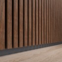 Lamele MDF na płycie HDF 30x275 cm - Orzech/Biały (Klemp) Lamele MDF na płycie HDF 30x275 cm - Orzech/Biały (Klemp)