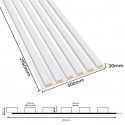 Latten op HDF-plaat 30x275 cm Wit/Wit (Klemp) Latten op HDF-plaat 30x275 cm Wit/Wit (Klemp)