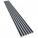 Latten op HDF-plaat 30x275 cm Antraciet/Wit (Klemp) Latten op HDF-plaat 30x275 cm Antraciet/Wit (Klemp)
