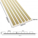 Latten op HDF-plaat 30x275 cm Gouden glans/Wit (Klemp) Latten op HDF-plaat 30x275 cm Gouden glans/Wit (Klemp)