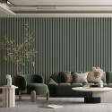 Laths on HDF board 30x275 cm Bottle Green/White (Klemp) Laths on HDF board 30x275 cm Bottle Green/White (Klemp)