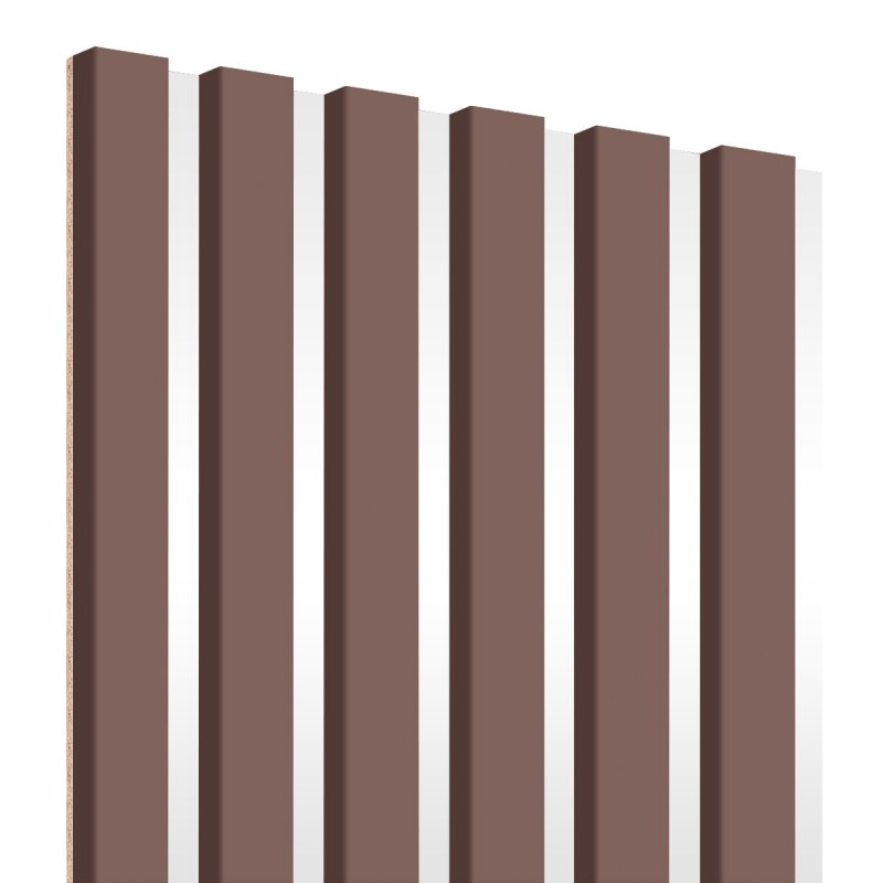 Lamas sobre tablero HDF 30x275 cm Rosa empolvado/Blanca (Klemp) - Lamas de MDF sobre panel Lamas sobre tablero HDF 30x275 cm Rosa empolvado/Blanca (Klemp) - Lamas de MDF sobre panel