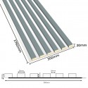 Lamelles sur panneau HDF 30x275 cm Gris scandinave/Blanc (Klemp) Lamelles sur panneau HDF 30x275 cm Gris scandinave/Blanc (Klemp)
