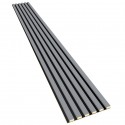 Lamellen auf HDF-Platte 30x275 cm Grau/Schwarz (Klemp) Lamellen auf HDF-Platte 30x275 cm Grau/Schwarz (Klemp)