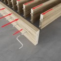 Wolnostojąca ścianka z lameli - Dąb sonoma - 22x90 (Klemp) Wolnostojąca ścianka z lameli - Dąb sonoma - 22x90 (Klemp)