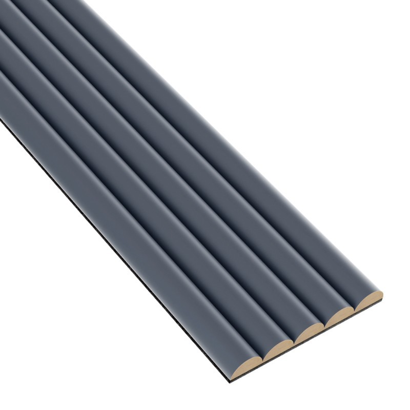 Reeded panels - Anthracite - 6 pieces (Klemp) - Ribbed wall panels Reeded panels - Anthracite - 6 pieces (Klemp) - Ribbed wall panels
