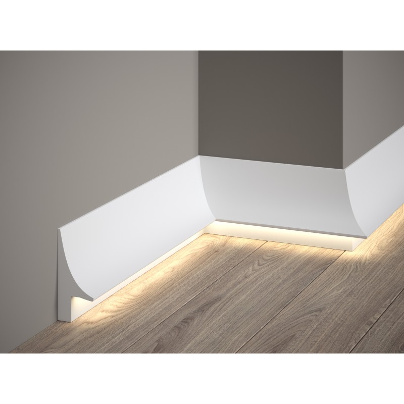 Premium skirting board QL007P (Klemp) - LED skirting boards Premium skirting board QL007P (Klemp) - LED skirting boards