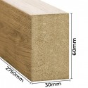 Lattes MDF autoportantes 10pc Chêne naturel - 30x60mm (Klemp) Lattes MDF autoportantes 10pc Chêne naturel - 30x60mm (Klemp)