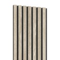 Panneau acoustique en placage naturel - Chêne blanchi - 28x240cm (Klemp) Panneau acoustique en placage naturel - Chêne blanchi - 28x240cm (Klemp)