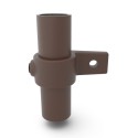 Piastra a collare lato singolo Typ 55, 33.7 mm, Vintage-Brown (Klemp) Piastra a collare lato singolo Typ 55, 33.7 mm, Vintage-Brown (Klemp)