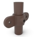 Dubbel oogdeel in 1 lijn Typ 38, 33.7 mm, Vintage-Brown (Klemp)