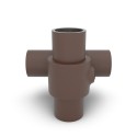Crossover 90° Type 28, 33.7 mm, Vintage-Brown (Klemp) Crossover 90° Type 28, 33.7 mm, Vintage-Brown (Klemp)