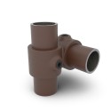 Cruce 90º Typ 28, 26.9 mm, Vintage-Brown (Klemp) Cruce 90º Typ 28, 26.9 mm, Vintage-Brown (Klemp)