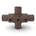 Two socket cross Type 22, 26.9 mm, Vintage-Brown (Klemp) Two socket cross Type 22, 26.9 mm, Vintage-Brown (Klemp)