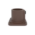 Vierkante voetplaat Typ 11, 33.7 mm, Vintage-Brown (Klemp) Vierkante voetplaat Typ 11, 33.7 mm, Vintage-Brown (Klemp)