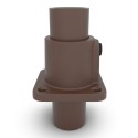 Flange square Type 11, 33.7 mm, Vintage-Brown (Klemp) Flange square Type 11, 33.7 mm, Vintage-Brown (Klemp)