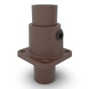 Flange square Type 11, 33.7 mm, Vintage-Brown (Klemp) Flange square Type 11, 33.7 mm, Vintage-Brown (Klemp)