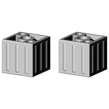 Cubo / Conector – para perfil 20x20x1,5 mm - gris (Klemp)