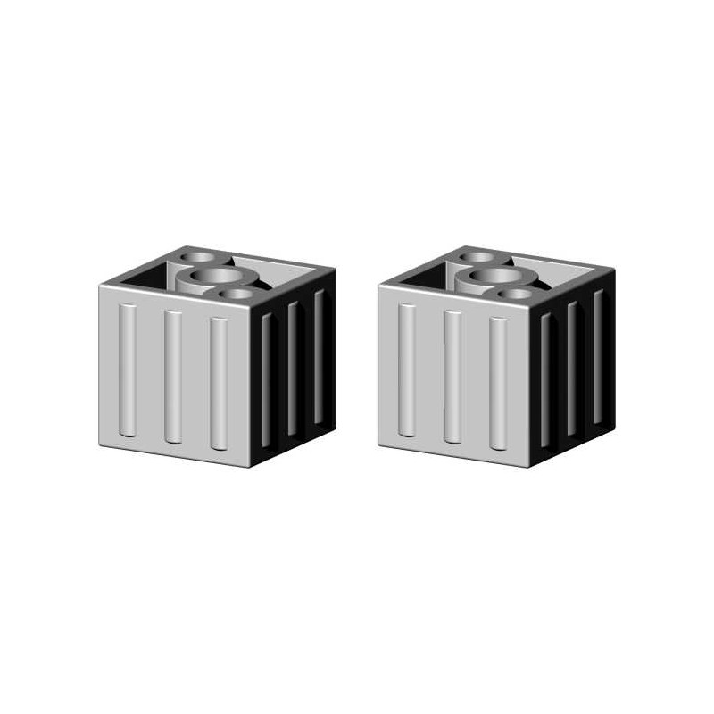 Cubo / Conector – para perfil 20x20x1,5 mm - gris (Klemp) - Conectores de plástico para perfiles cuadrados Cubo / Conector – para perfil 20x20x1,5 mm - gris (Klemp) - Conectores de plástico para perfiles cuadrados