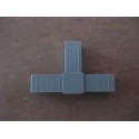 Conector en T (2 ejes, 3 entradas) – para perfil 20x20x1,5 mm - gris (Klemp)